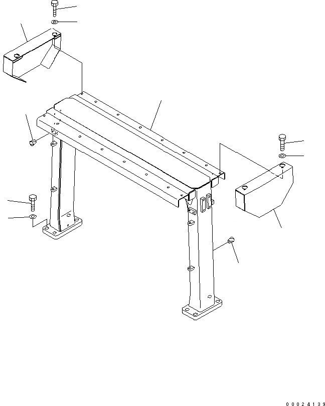 Схема запчастей Komatsu D61EX-15E0-BW - ROPS ЧАСТИ КОРПУСА (ДЛЯ КАБИНЫ) КАБИНА ОПЕРАТОРА И СИСТЕМА УПРАВЛЕНИЯ