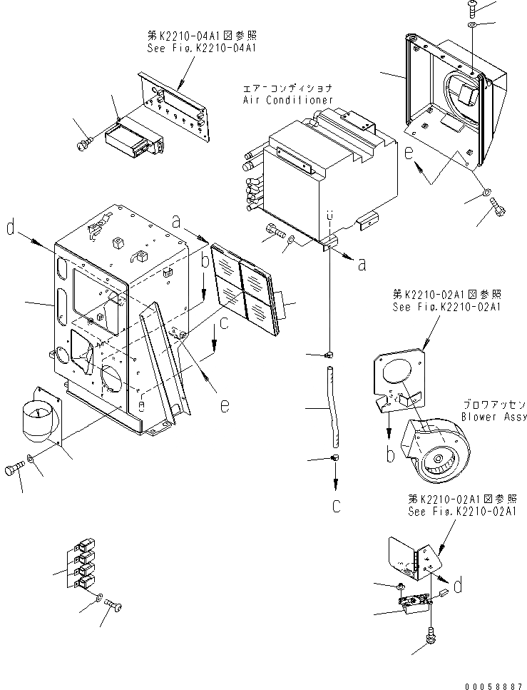 Схема запчастей Komatsu D61EX-15E0-BW - ПРИБОРНАЯ ПАНЕЛЬ (С КОНДИЦИОНЕРОМ И КОРПУС) (/) КАБИНА ОПЕРАТОРА И СИСТЕМА УПРАВЛЕНИЯ