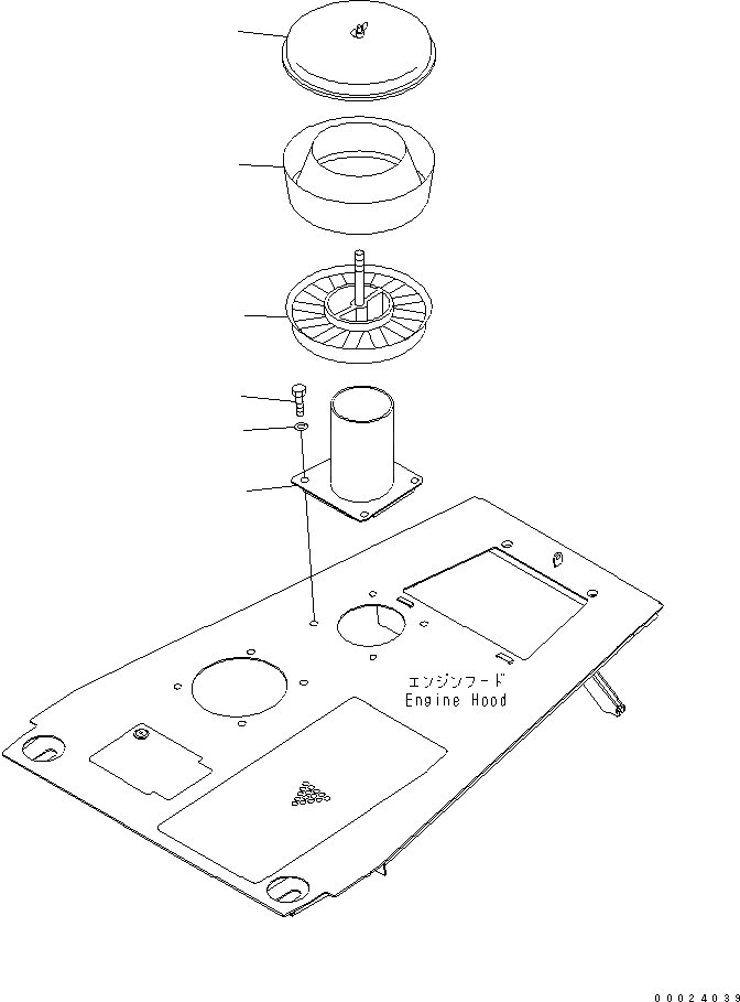 Схема запчастей Komatsu D61EX-15E0-BW - ПРЕФИЛЬТР ЧАСТИ КОРПУСА