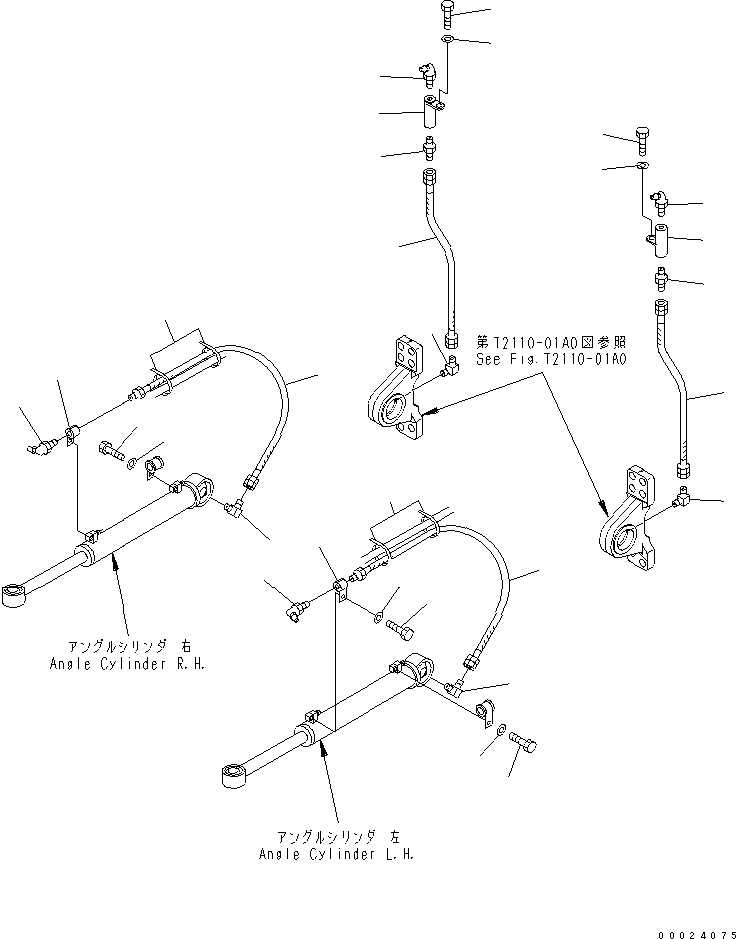 Схема запчастей Komatsu D61EX-15E0-BW - DOZER МАСЛ. ЛИНИЯ (LUBLICATION ЛИНИЯ) РАБОЧЕЕ ОБОРУДОВАНИЕ