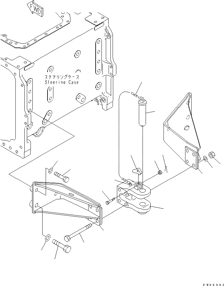 Схема запчастей Komatsu D61EX-15E0-BW - СЦЕПНОЕ УСТРОЙСТВО РАБОЧЕЕ ОБОРУДОВАНИЕ