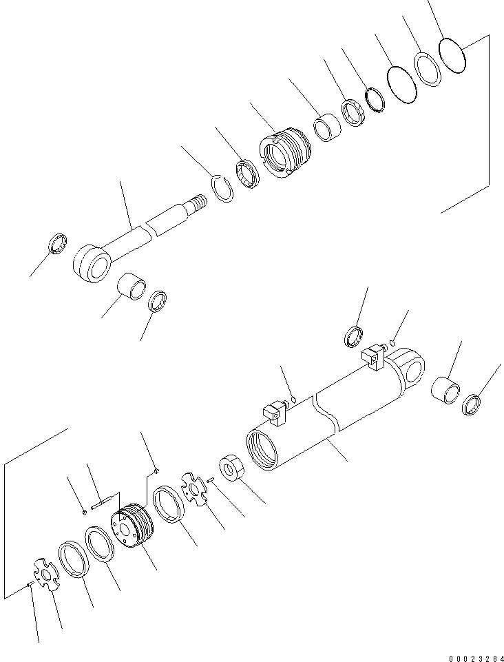 Схема запчастей Komatsu D61EX-15E0-BW - ГИДРОЦИЛИНДР ПОДЪЕМА (ДЛЯ ПОЛУСФЕРИЧ. ОТВАЛ) ОСНОВН. КОМПОНЕНТЫ И РЕМКОМПЛЕКТЫ
