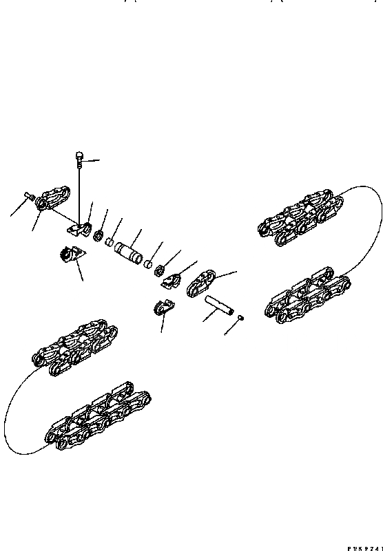 Схема запчастей Komatsu D61EX-15 - ГУСЕН. ЦЕПЬ (8 SET) (СМАЗЫВ. ТИПА) (С A.R. ВТУЛКА)        (ДЛЯ ОДИНОЧН. ГРУНТОЗАЦЕП) (ПОСТАВЛЯЕМЫЕ ЧАСТИ) Y [ОСНОВН. КОМПОНЕНТЫ И РЕМКОМПЛЕКТЫ]
