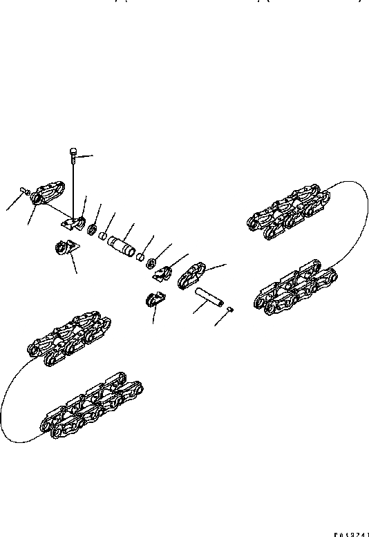 Схема запчастей Komatsu D61EX-15 - ГУСЕН. ЦЕПЬ (9 SET) (СМАЗЫВ. ТИПА) (С A.R.ВТУЛКА)         (ДЛЯ ОДИНОЧН. ГРУНТОЗАЦЕП) (ПОСТАВЛЯЕМЫЕ ЧАСТИ) Y [ОСНОВН. КОМПОНЕНТЫ И РЕМКОМПЛЕКТЫ]