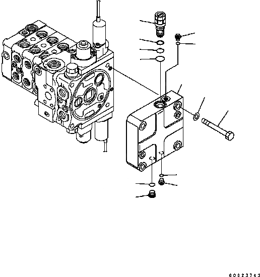 Схема запчастей Komatsu D61EX-15 - УПРАВЛЯЮЩ. КЛАПАН (4-Х СЕКЦИОНН.) (/) (ДЛЯ ПРЯМОГО ОТВАЛА) Y [ОСНОВН. КОМПОНЕНТЫ И РЕМКОМПЛЕКТЫ]