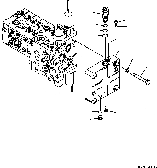 Схема запчастей Komatsu D61EX-15 - УПРАВЛЯЮЩ. КЛАПАН (5-СЕКЦИОНН.) (/) (ДЛЯ PAT) Y [ОСНОВН. КОМПОНЕНТЫ И РЕМКОМПЛЕКТЫ]