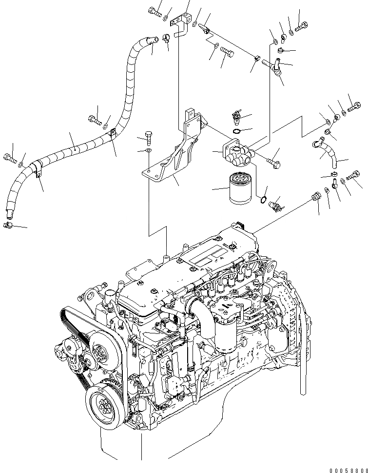 Схема запчастей Komatsu D61PX-15E0-BW - АНТИКОРРОЗ. ЭЛЕМЕНТ КОМПОНЕНТЫ ДВИГАТЕЛЯ