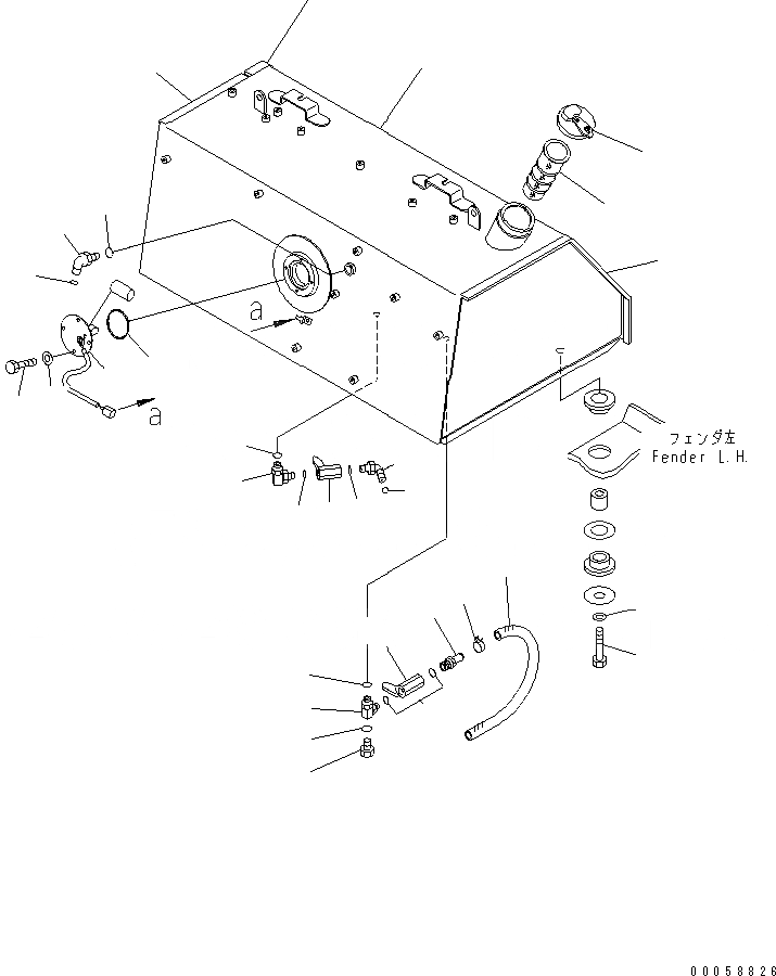 Схема запчастей Komatsu D61PX-15E0-BW - ТОПЛИВН. БАК. ТОПЛИВН. БАК. AND КОМПОНЕНТЫ