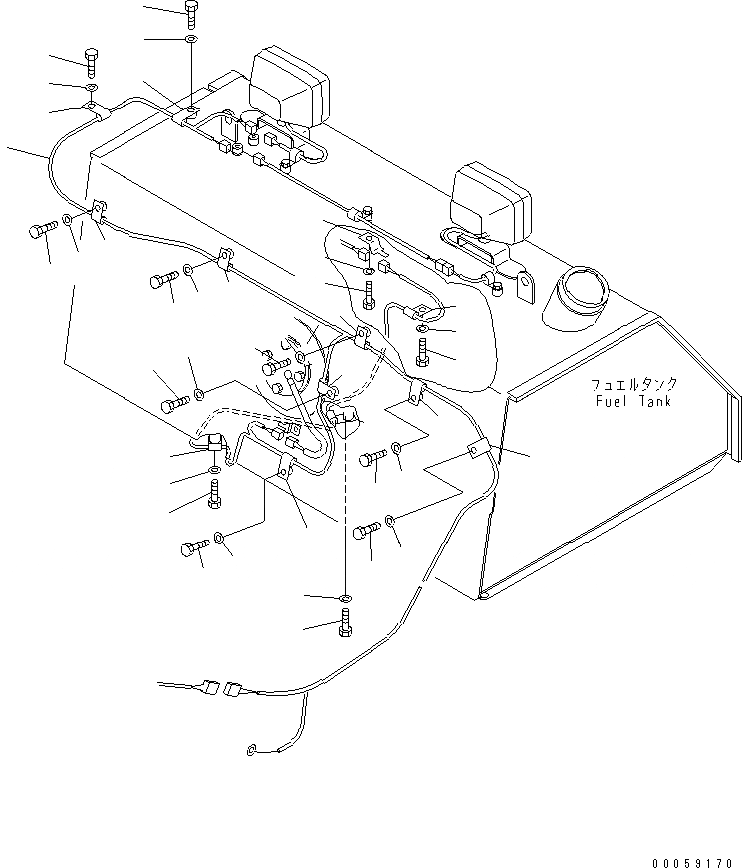 Схема запчастей Komatsu D61PX-15E0-BW - VEHICLE ЭЛЕКТРОПРОВОДКА (ТОПЛИВН. БАК. ЭЛЕКТРОПРОВОДКА) ЭЛЕКТРИКА