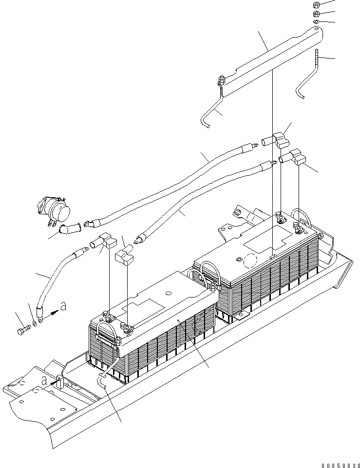 Схема запчастей Komatsu D61PX-15E0-BW - АККУМУЛЯТОР ЭЛЕКТРОПРОВОДКА ЭЛЕКТРИКА