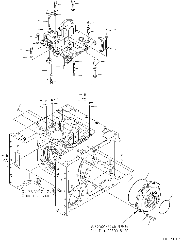 Схема запчастей Komatsu D61PX-15E0-BW - СИЛОВАЯ ЛИНИЯ(КРЫШКАNOUNT И ТОРМОЗ. КРЕПЛЕНИЕ И РУЛЕВ. УПРАВЛЕНИЕ COVER) СИЛОВАЯ ПЕРЕДАЧА И КОНЕЧНАЯ ПЕРЕДАЧА
