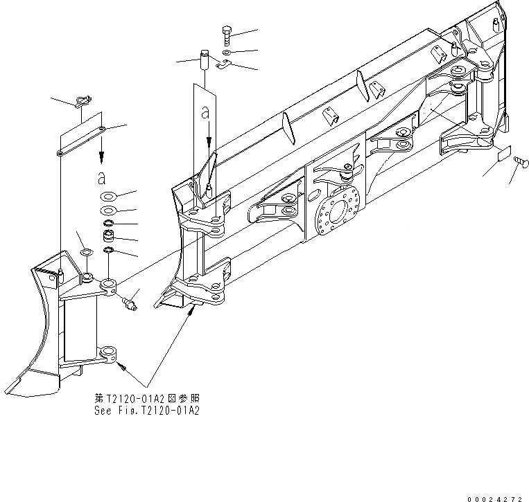 Схема запчастей Komatsu D61PX-15E0-BW - ОТВАЛ (ПОВОРОТН. ОТВАЛ С ИЗМ. УГЛОМ DOZER) (M) (ПЛАСТИНА ¤ПАЛЕЦ И БЛОКИР. ГРУППА) РАБОЧЕЕ ОБОРУДОВАНИЕ