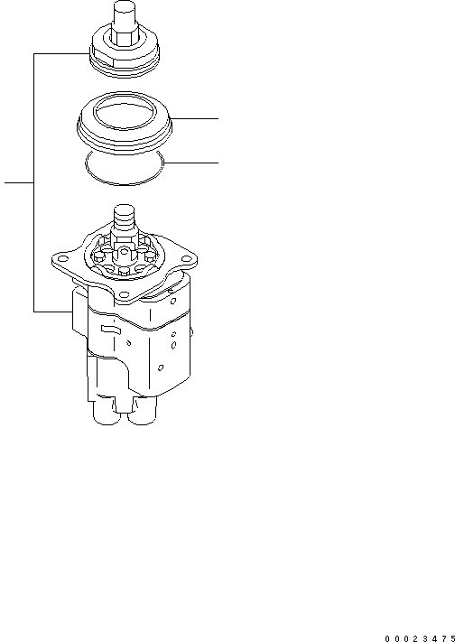 Схема запчастей Komatsu D61PX-15E0-BW - КЛАПАН PPC(ДЛЯ PAT) ОСНОВН. КОМПОНЕНТЫ И РЕМКОМПЛЕКТЫ