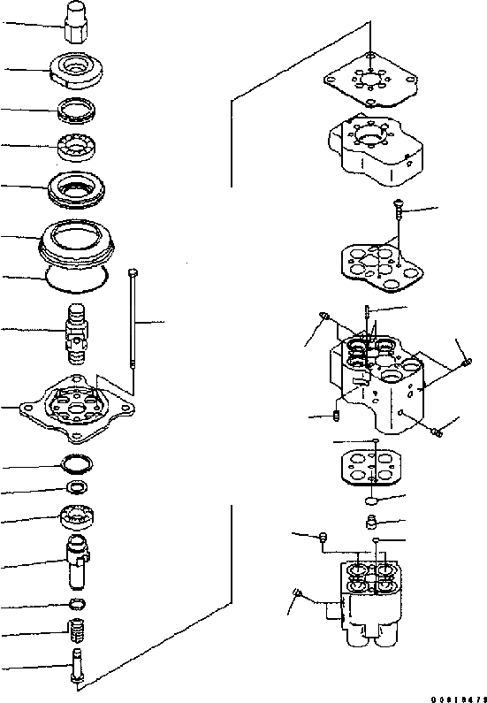 Схема запчастей Komatsu D61PX-15E0-BW - КЛАПАН PPC(ДЛЯ PAT) (/) ОСНОВН. КОМПОНЕНТЫ И РЕМКОМПЛЕКТЫ