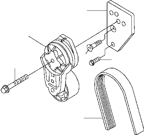 Схема запчастей Komatsu D61PX-15 - НАТЯЖИТЕЛЬ РЕМНЯ ДВИГАТЕЛЬ]