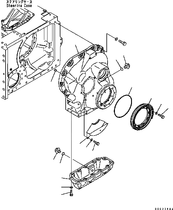 Схема запчастей Komatsu D61PX-15 - КОНЕЧНАЯ ПЕРЕДАЧА (КОРПУС) F [СИЛОВАЯ ПЕРЕДАЧА И КОНЕЧНАЯ ПЕРЕДАЧА]