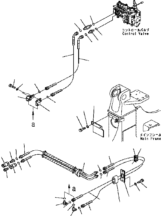 Схема запчастей Komatsu D61PX-15 - ЛИНИЯ ПЕРЕКОСА (ДЛЯ ПОЛУ-U) H [ГИДРАВЛИКА]