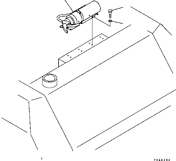 Схема запчастей Komatsu D61PX-15 - ОГНЕТУШИТЕЛЬ (БЕЗ КАБИНЫ) K [КАБИНА ОПЕРАТОРА И СИСТЕМА УПРАВЛЕНИЯ]