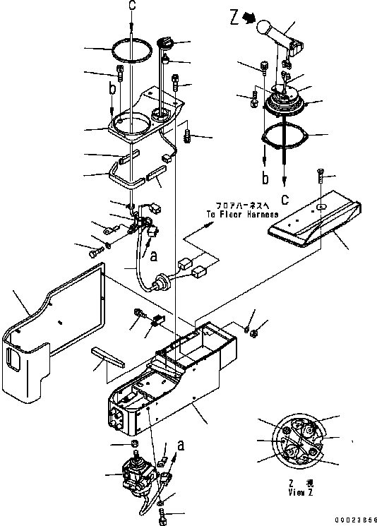 Схема запчастей Komatsu D61PX-15 - ОСНОВН. КОНСТРУКЦИЯ (КОНТРОЛЬ ХОДА) (РЫЧАГ И КОНСОЛЬ ЛЕВ.) K [КАБИНА ОПЕРАТОРА И СИСТЕМА УПРАВЛЕНИЯ]