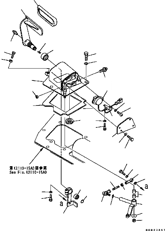 Схема запчастей Komatsu D61PX-15 - ОСНОВН. КОНСТРУКЦИЯ (DECCEL ПЕДАЛЬ) K [КАБИНА ОПЕРАТОРА И СИСТЕМА УПРАВЛЕНИЯ]