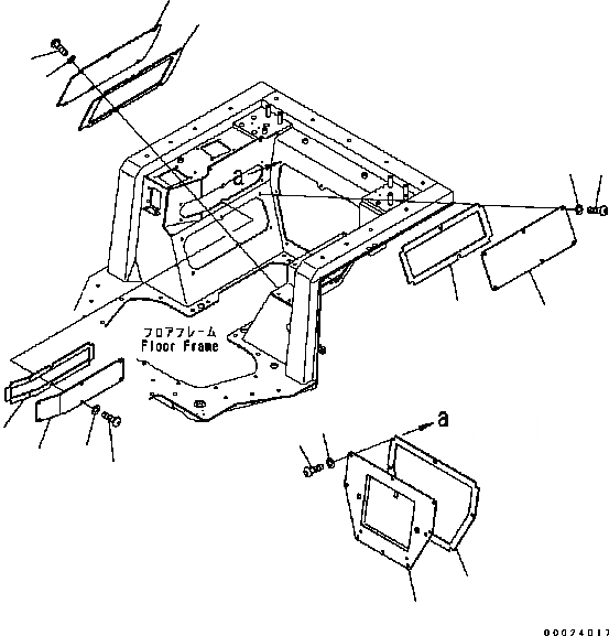 Схема запчастей Komatsu D61PX-15 - ПОДЛОКОТНИК КРЫШКА(КРЫШКАЛЕВ.) K [КАБИНА ОПЕРАТОРА И СИСТЕМА УПРАВЛЕНИЯ]