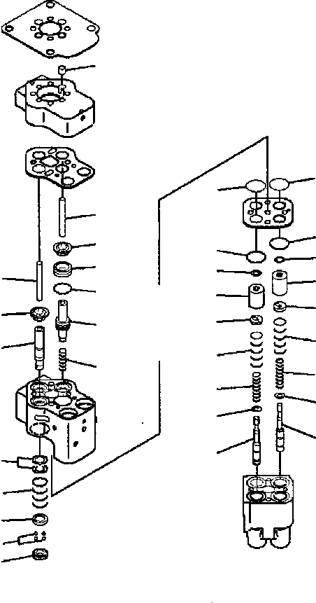 Схема запчастей Komatsu D61PX-15 - КЛАПАН PPC(ДЛЯ PAT) (/) Y [РЕМ. КОМПЛЕКТЫ И COMPONENTS ЧАСТИ]