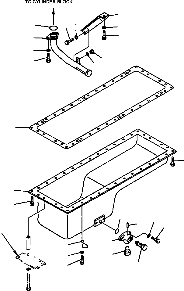 Схема запчастей Komatsu D87E-2 - FIG. A-AG МАСЛЯНЫЙ ПОДДОН И ВСАСЫВАЮЩИЙ ПАТРУБОК ДВИГАТЕЛЬ