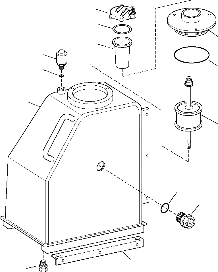 Схема запчастей Komatsu D87E-2 - FIG. H-A ГИДРАВЛ РЕЗЕРВУАР ГИДРАВЛИКА