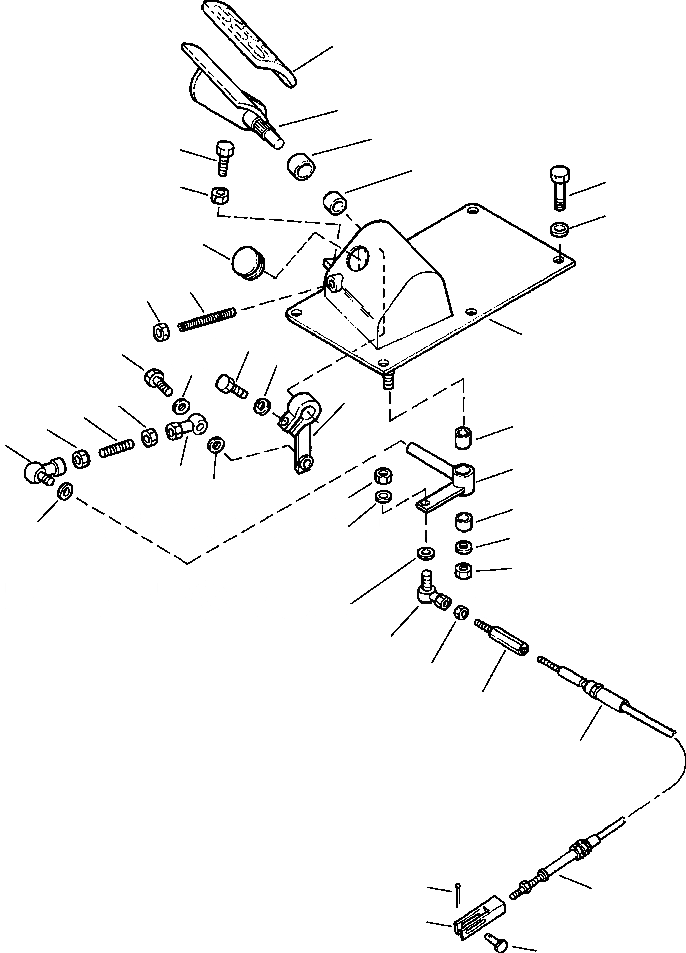 Схема запчастей Komatsu D87E-2 - FIG. K-A УПРАВЛ-Е ДВИГАТЕЛЕМS - DECEL ПЕДАЛЬ КАБИНА ОПЕРАТОРА И СИСТЕМА УПРАВЛЕНИЯ