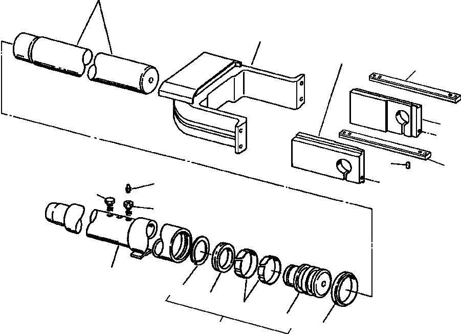 Схема запчастей Komatsu D87P-2 - FIG. R-A ГУСЕНИЦЫ РЕГУЛЯТОР W/ВИЛЫ ХОДОВАЯ