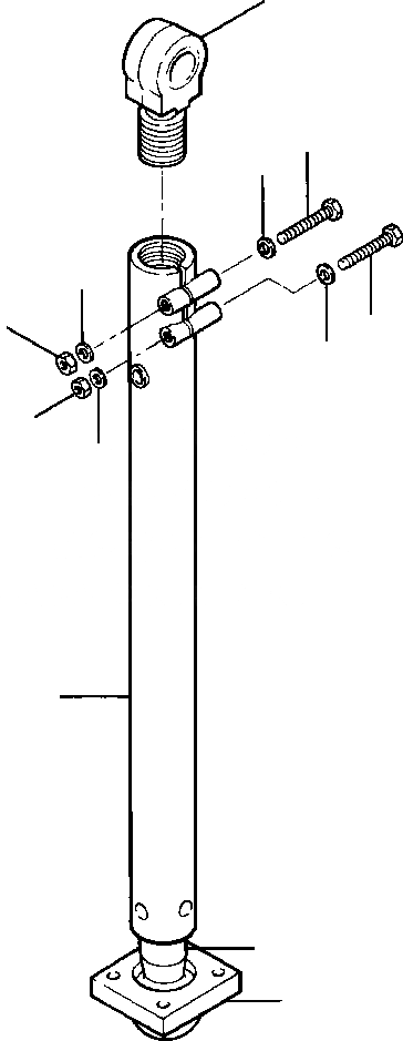 Схема запчастей Komatsu D87P-2 - FIG. T-A BULLDOZER DIAGONAL STRUT РАБОЧЕЕ ОБОРУДОВАНИЕ