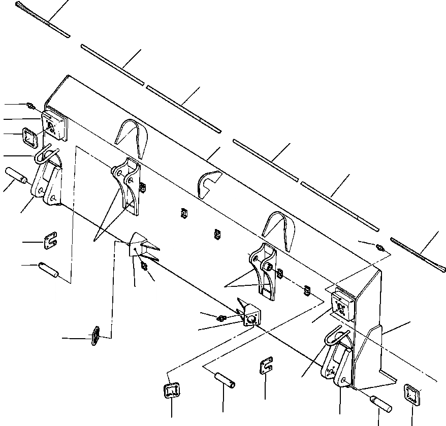 Схема запчастей Komatsu D87P-2 - FIG. T-A BULLDOZER ОТВАЛ РАБОЧЕЕ ОБОРУДОВАНИЕ