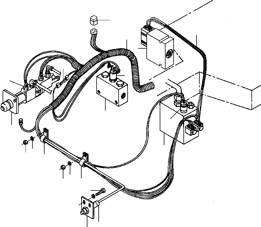 Схема запчастей Komatsu GD530A - НИЖН. КАБИНА ЭЛЕКТРОПРОВОДКА ЭЛЕКТР.