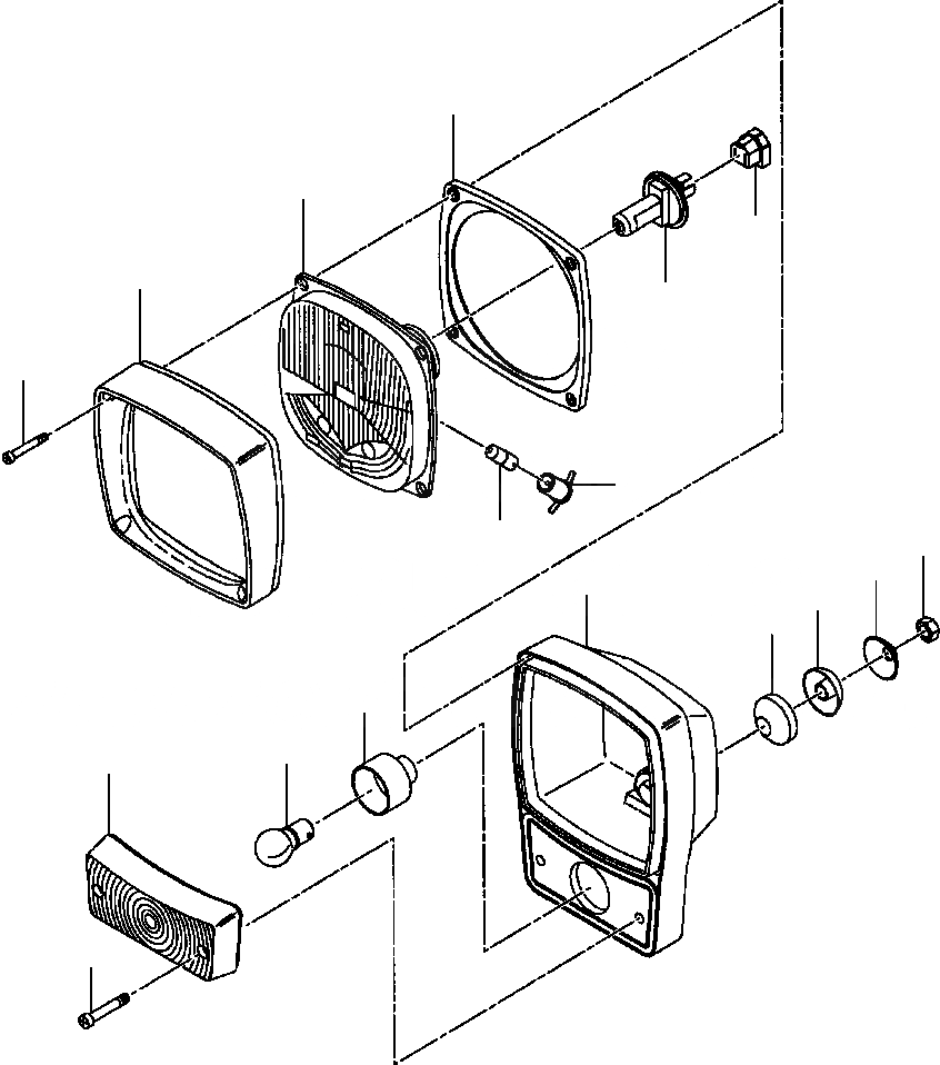 Схема запчастей Komatsu GD530A - HEADLIGHT ОСВЕЩЕНИЕ ЭЛЕКТР.