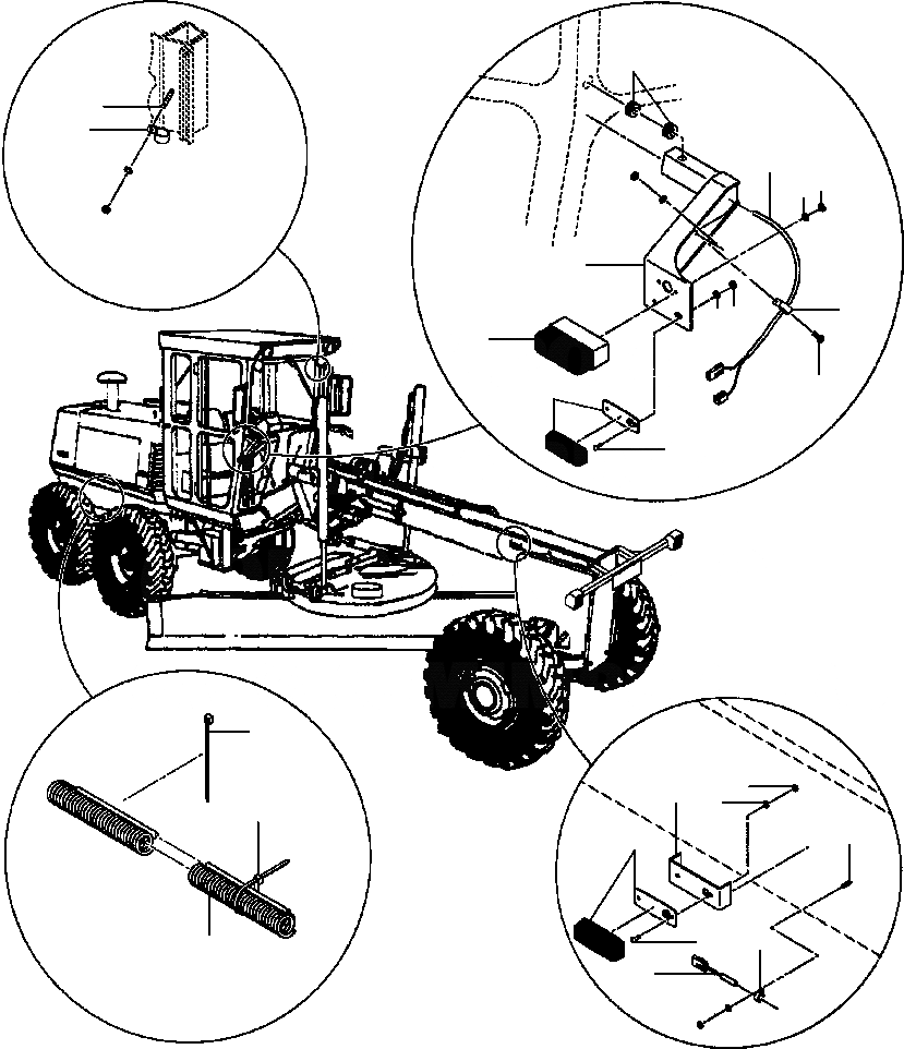 Схема запчастей Komatsu GD530A -  MARKER И TURN SIGNALS ЭЛЕКТР.