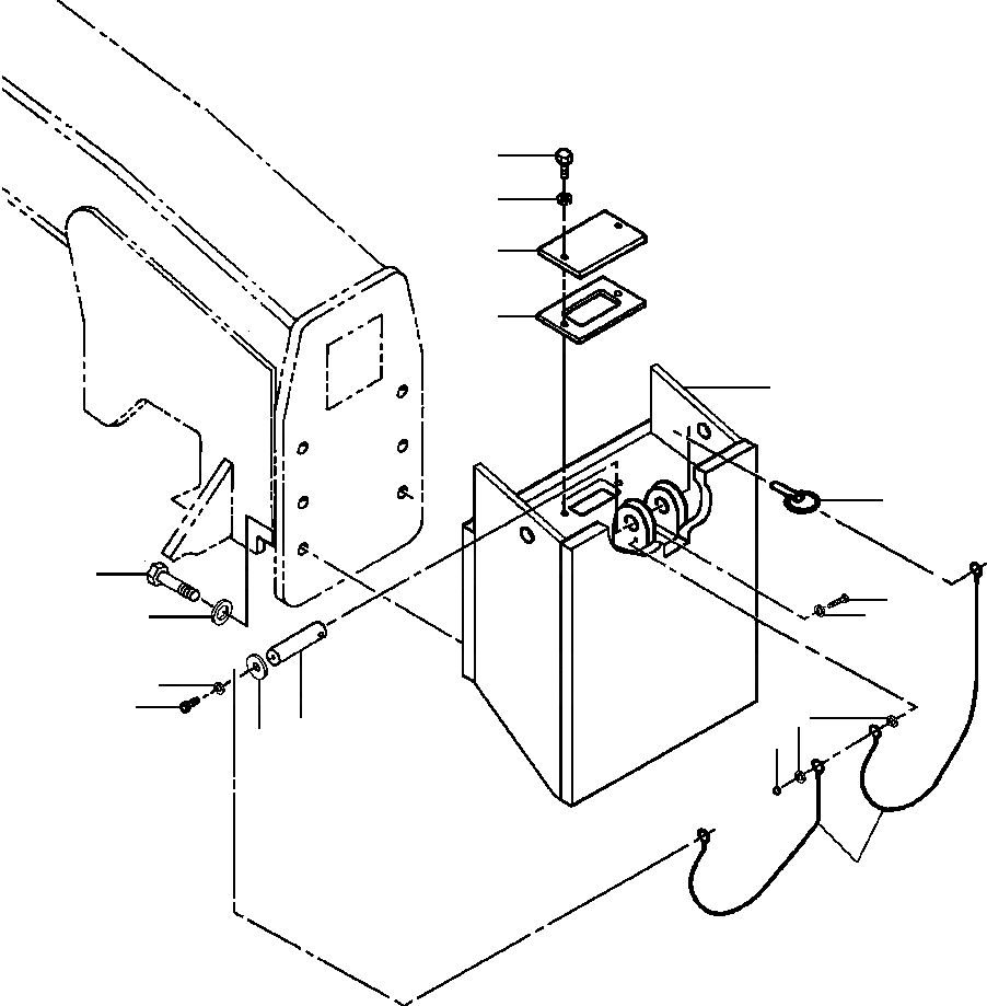 Схема запчастей Komatsu GD530A - ТОЛКАЮЩ. ПЛАСТИНА РАМА