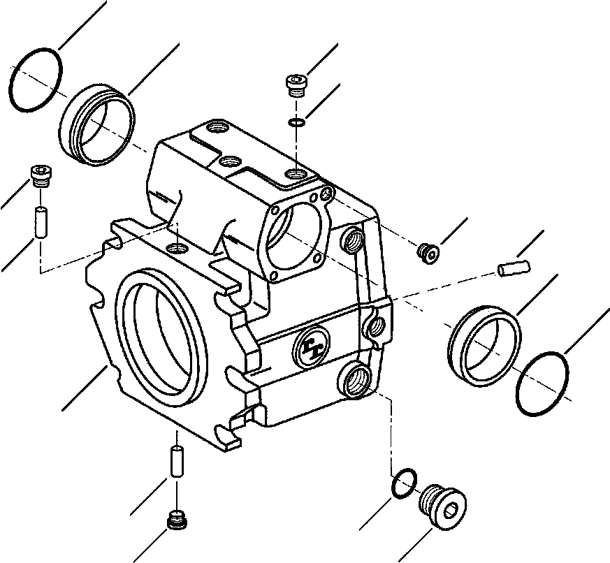 Схема запчастей Komatsu GD530A - AWD НАСОС - КОЖУХ ASSEMBLY ГИДРАВЛS