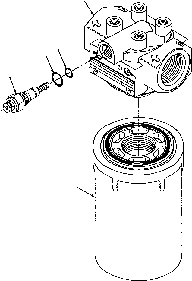 Схема запчастей Komatsu GD530A - AWD МАСЛ. ФИЛЬТР ГИДРАВЛS