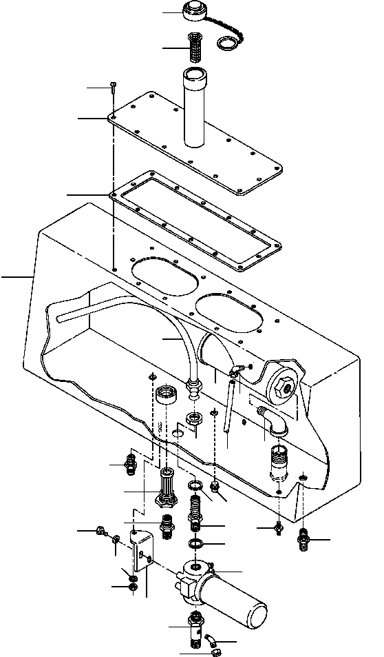 Схема запчастей Komatsu GD530A - ГИДРАВЛ МАСЛ. БАК NON-AWD ГИДРАВЛS