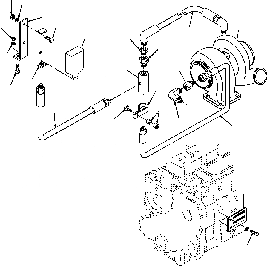 Схема запчастей Komatsu GD530A - TURBO LUBE POWER