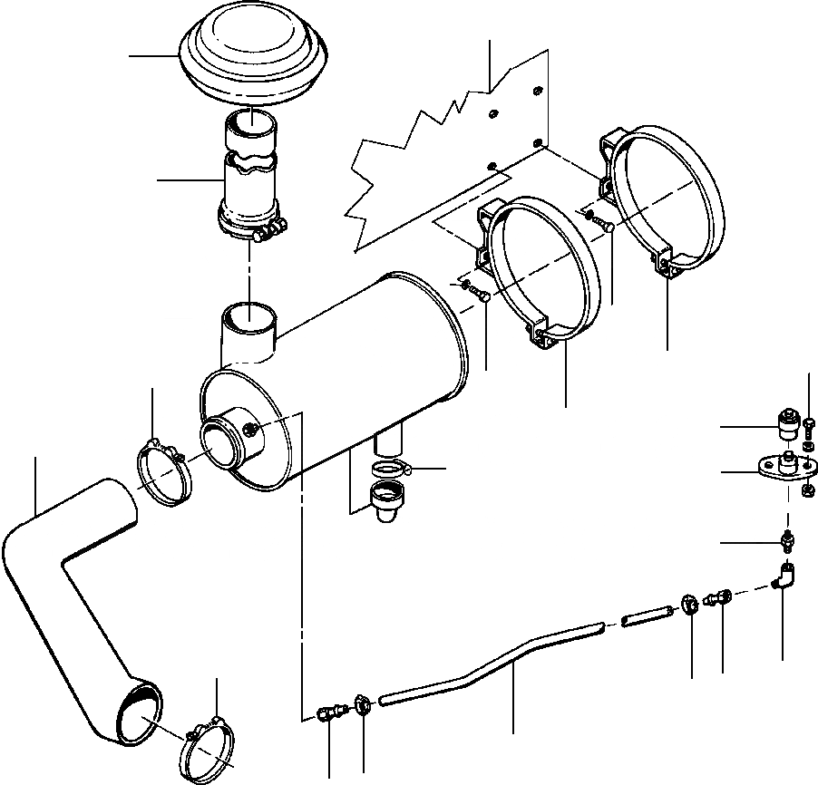 Схема запчастей Komatsu GD530A - ВПУСК ВОЗДУХА СИСТЕМА POWER