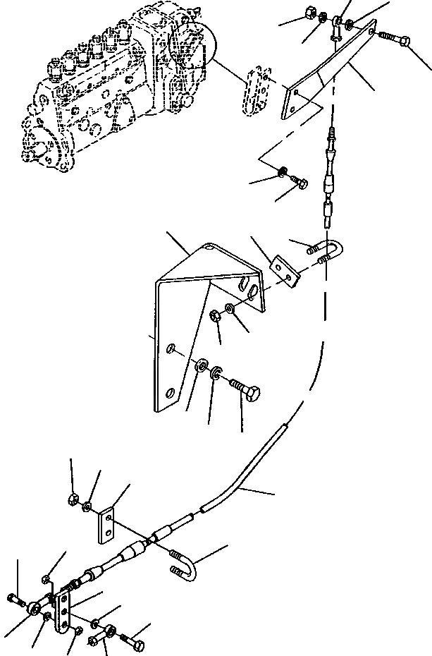 Схема запчастей Komatsu GD530A - THROTTLE УПРАВЛ-Е POWER