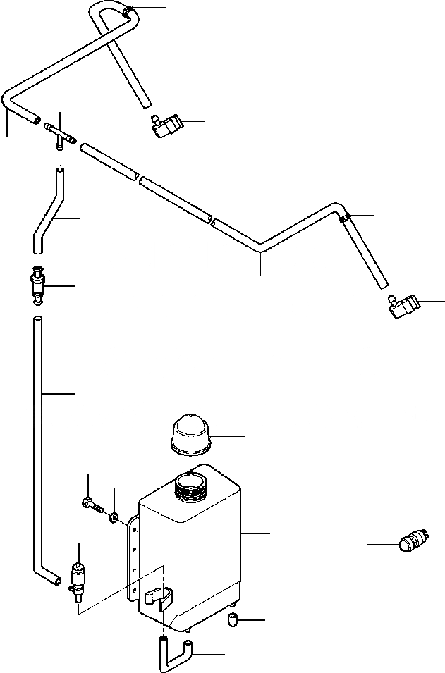 Схема запчастей Komatsu GD530A - ПЕРЕДН. И ЗАДН. ОМЫВАТЕЛЬ СТЕКЛА ПОЛН. HEIGHT КАБИНА SUPERSTRUCTURE