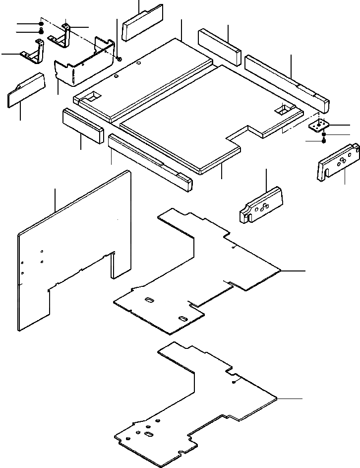Схема запчастей Komatsu GD530A - КАБИНА SOUND INSULATION И ПОЛ МАТЕРИАЛS (GRAY) НИЗ. PROFILE КАБИНА SUPERSTRUCTURE