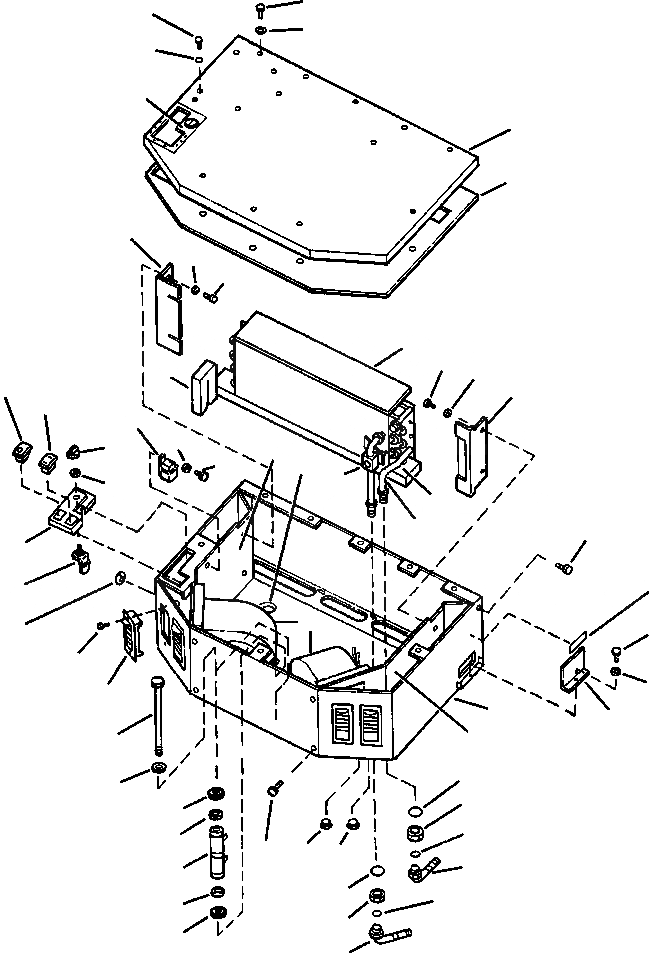 Схема запчастей Komatsu GD530A - ОБОГРЕВАТЕЛЬ. КОРПУС ASSEMBLY SUPERSTRUCTURE