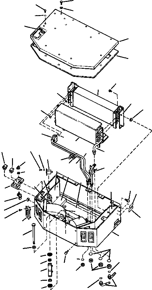 Схема запчастей Komatsu GD530A - КОНДИЦ. ВОЗДУХА/ОБОГРЕВАТЕЛЬ. КОРПУС ASSEMBLY SUPERSTRUCTURE