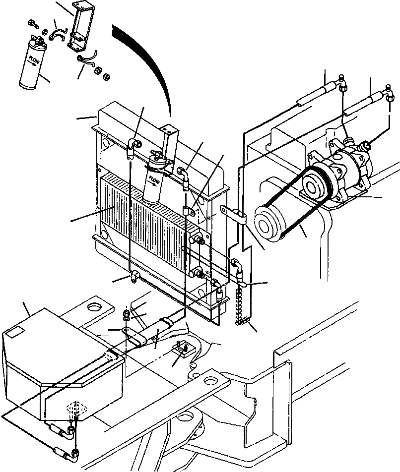 Схема запчастей Komatsu GD530A - КОНДИЦ. ВОЗДУХА ЛИНИИ SUPERSTRUCTURE
