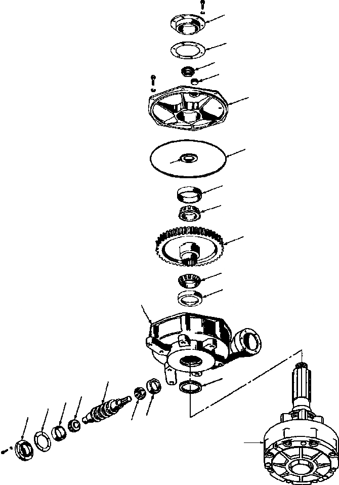 Схема запчастей Komatsu GD530A - КОЛЬЦЕВ.РЕВЕРС КОРПУС ШЕСТЕРЕНН. ПЕРЕДАЧИ С SLIP МУФТА КРЕПЛЕНИЕED ОБОРУД-Е