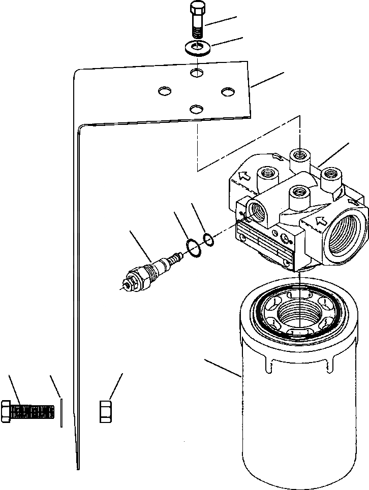 Схема запчастей Komatsu GD530A-1 - CONVERTER & ДИФФЕРЕНЦ. МАСЛ. ФИЛЬТР ПРИВОД TRAIN