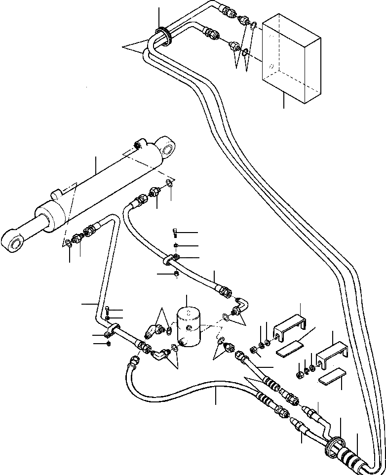 Схема запчастей Komatsu GD530A-1 - MOLDBOARD SHIFT ЦИЛИНДР ЛИНИЯ АКТУАТОРАS ГИДРАВЛS